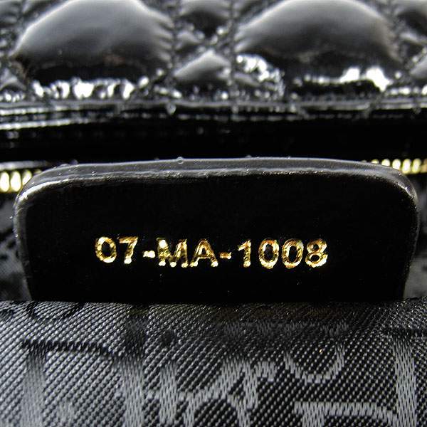Christian Dior 1886 Patent Leather Shoulder Bag-Black